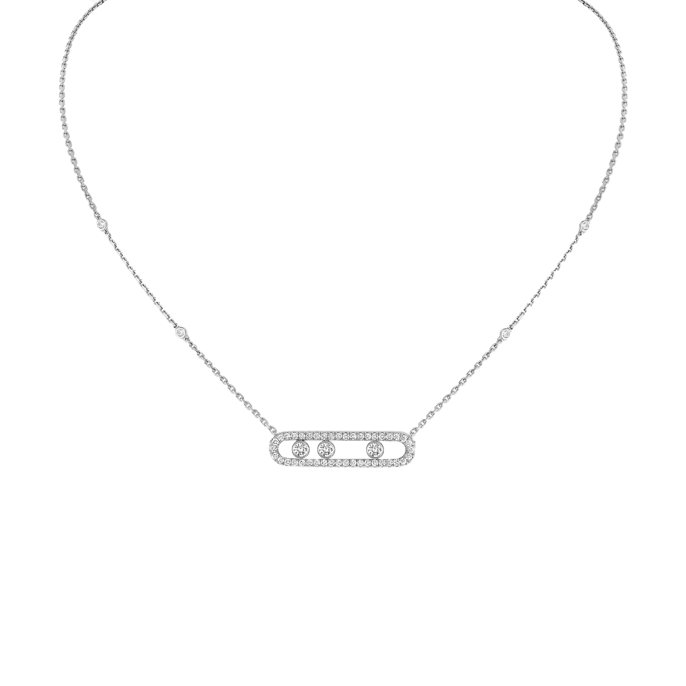 MESSIKA  MOVE PAVÉ WHITE GOLD DIAMOND NECKLACE 3994